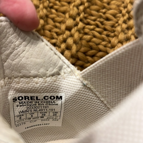 Sorel Womens Size 8 Out N About Slip On Chalk White Suede Wedge Booties Shoes - Picture 7 of 7